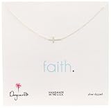 Dogeared Jewels & Gifts "Faith" Sterling Silver Small Sideways Cross 18"