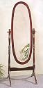 Cherry Finished Oval Cheval Mirror