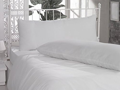 Thread Spin Hotel Collection 2 Piece Body Pillow Cover 600 Thread Count Egyptian Cotton Sateen Size 20" X 54" inches Color White.