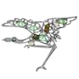 Stork Animal Brooches Pin