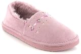 Moonlights Maggie Girls Soft Fur-lined Slippers - Pink