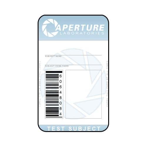 Aperture Science Store Custom ID Badge Identification Badges Office Products