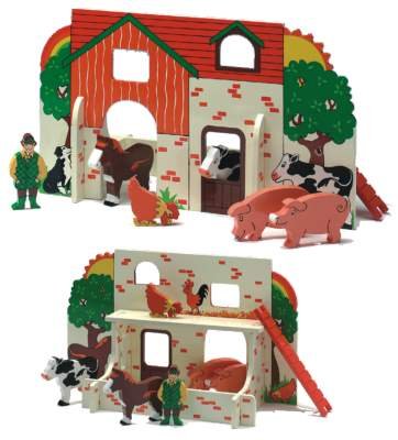 Childrens Toyshop  Toys : Fair Trade Farm playscene, with characters and animals