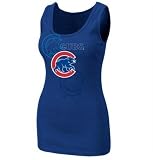 Womens Chicago Cubs Royal Blue Pearl Tank Top - M