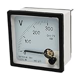 uxcell AC電圧パネルメータ DH72モデル AC 0?300V プラスチック製 インストールキット