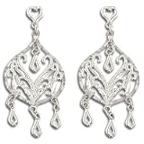 14kt White Gold Chandalier Earrings