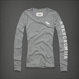 Abercrombie & Fitch アバクロ レディース 長袖 Tシャツ カットソー [ライトグレー] 並行輸入品