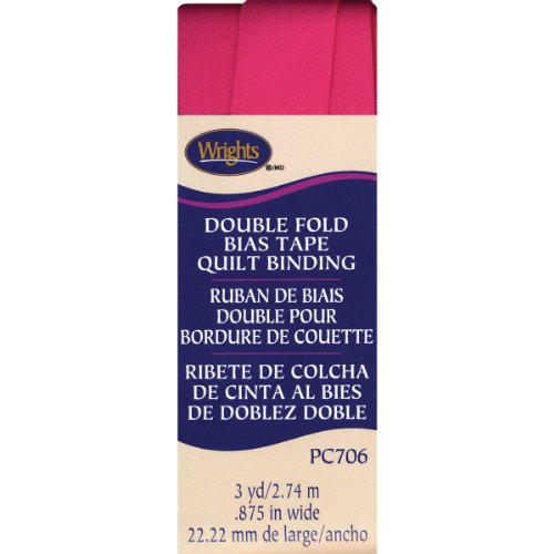 Wrights Double Fold Quilt Binding, 7/8 by 3-Yard, Berry Sorbet