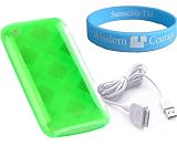 41GDRnBCWxL. SL160  Crystal Green Apple iPhone 3G iphone 3Gs iPhone Silicone Skin + iphone 3G Sync data Cable + Wisdom*Courage Wristband