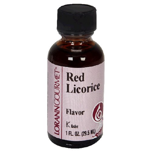 LorAnn Artificial Flavoring Oils, Red Licorice Flavoring Oil, 1-Ounce Bottles (Pack of 4) by LorAnn Oils
