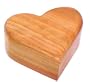 Made in USA By Phil Baerreis - Hand Crafted Heart Jewelry Box - Natural Wild Cherry