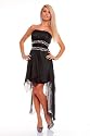 Astrapahl, Abiballkleid, Laufsteg Abend Kleid, L&auml;nge Mini, Strasssteine, Farbe schwarz