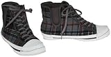 MISS ME Plaid High Top Sneakers (BLACK)
