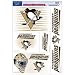 PITTSBURGH PENGUINS Removable & Reusable Team Logo STATIC WINDOW CLINGS (Set of 5)