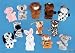 12 Plush Animal Finger Puppets Zebra, Cow, Pig etc New