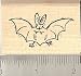 Goofy Halloween Bat Rubber Stamp - Wood Mounted