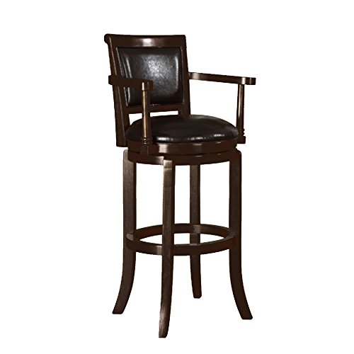 Manchester Swivel 30 inch Bar Stool in Classic Espresso Finish Ruby S