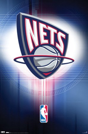 New Jersey Nets Poster Team Logo Nba Basketball 1154 Poster Print, 22x34