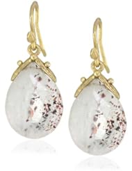 Gabrielle Sanchez Faceted Lepediachrosite Drop with Medium Double Seed Earrings