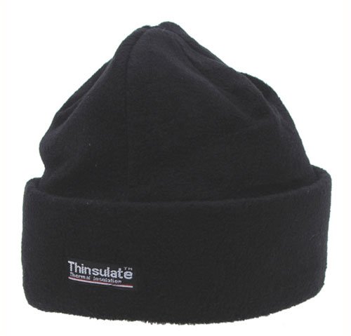 Fleece Rollmütze mit Thinsulatefütterung schwarz