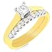 14K YG 0.50 Carat tw. Diamond Bridal Set - Size 7