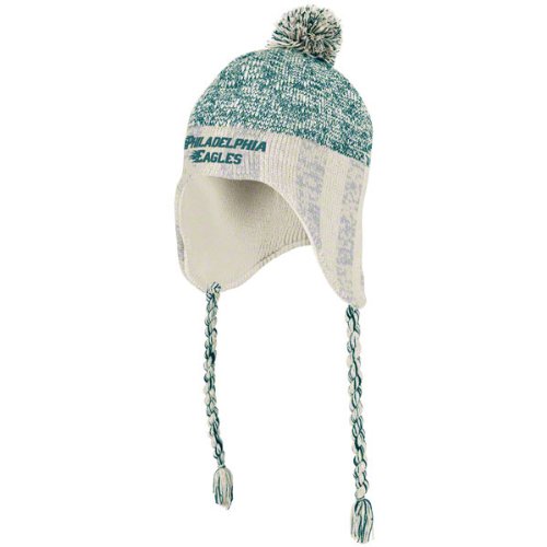 Philadelphia Eagles Reebok Heathered Tassel Pom Knit Hat