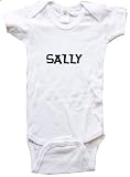 SALLY / Hurry Up - Name-series - White or Pink Onesie / Baby T-shirt