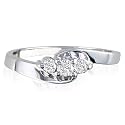 10K White Gold 3-Stone Diamond Ring (1/5ct tw.)
