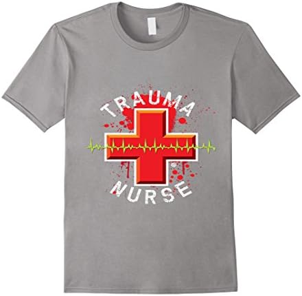 Men's Trauma Nurse T Shirt Medium Slate