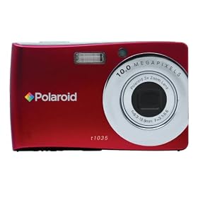 Polaroid 10.0MP Compact Digital Camera with Touch Screen LCD Display - Red (CTA-01035S)