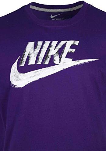 Nike Men's Paint Roller Nike Swoosh Graphic T-Shirt-Purple-XL