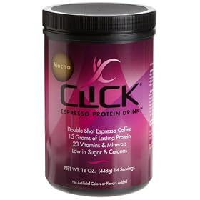 CLICK Espresso Protein Drink, Mocha, 16-Ounce Canister CLICK Espresso Protein Drink, Mocha, 16-Ounce Canister