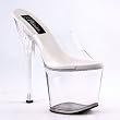 7 1/2 Inch Sexy High Heel Shoes High Platform Shoes Womens Evening Shoes Clear