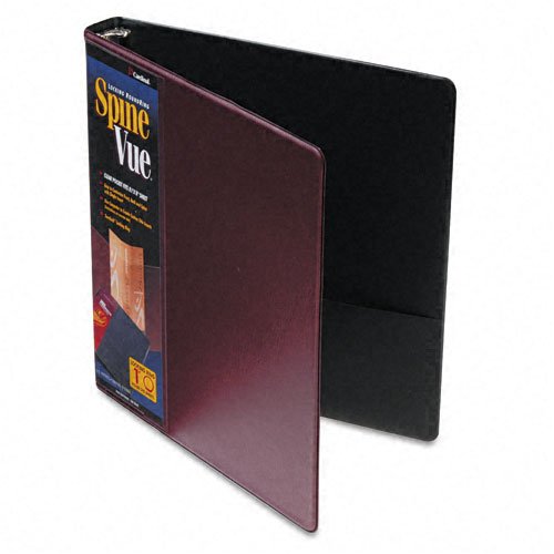Cardinal® Spinevue Round Ring View Binder, 1in Capacity, Maroon