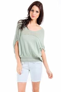 Kerisma Knitted Sleeveless Poncho in Light Green