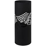 Songmics Umbrella Stand Long/Short Umbrella Rack Free Standing Holder for Canes/Walking Sticks, with Drip Tray/2 Hooks, Black ULUC34B