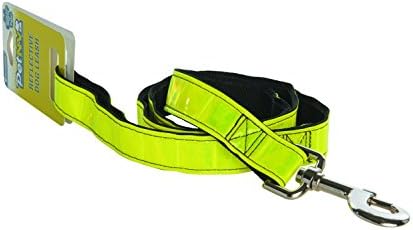 PetNV DL-023 Reflective Leash, Long, Heavy Duty, Reflects Light Up to 1,500 Times Brighter, 1" Wide, 46-5/16", Yellow