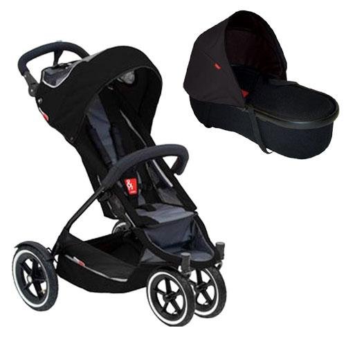 Phil Teds HHV5KIT1 Hammerhead Buggy Single Stroller Travel system - Black Charcoal with peanut bassinet