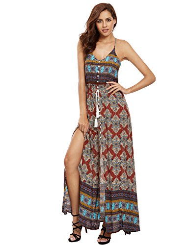 Floerns Women's Sundress Maxi Long Dress