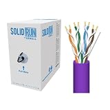 Cat5e Bulk Cable, 1,000 Ft., Purple, Pull Box