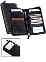 Leather travel document wallet
