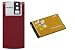 OEM Blackberry Pearl 8100 Battery & RED Cover Door