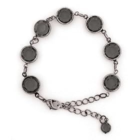 Black Beauties Channel Set Bracelet by 