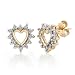 10k Yellow Gold Diamond Heart Earrings (1/4 cttw, J-K Color, I2-I3 Clarity) 10k Yellow Gold Diamond Heart Earrings (1/4 cttw, J-K Color, I2-I3 Clarity)