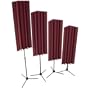 Auralex S-MLENBUR Stand-Mounted LENRD Bass Traps in Burgundy: 4- 12x12x17 Triangular; 48 Long with 4- Stands