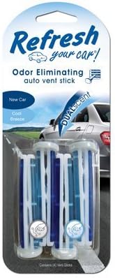 American Covers 09578 Car Air Freshener, Vent Stick, New Car/Cool Breeze Scent, 4-Pk. - Quantity 6