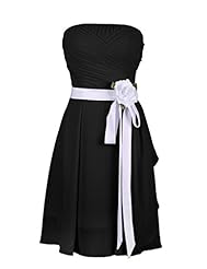 Girls Strapless Floral Print Cocktail Prom Dress  With a Sash 