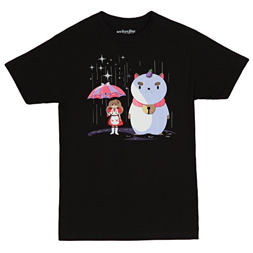 Bee and Puppycat In The Rain Adult T-Shirt (Small)