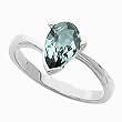 14K White Gold Aquamarine Ring