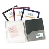 2-Pocket Folder, With Front Window, Letter-Size, Navy, Sold as 1 each